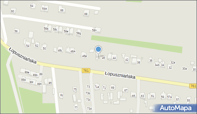 Kielce, Łopuszniańska, 46c, mapa Kielc