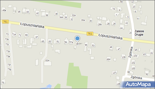 Kielce, Łopuszniańska, 57, mapa Kielc