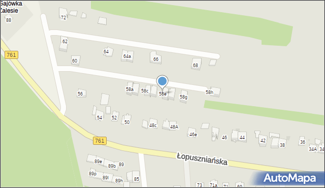 Kielce, Łopuszniańska, 58e, mapa Kielc