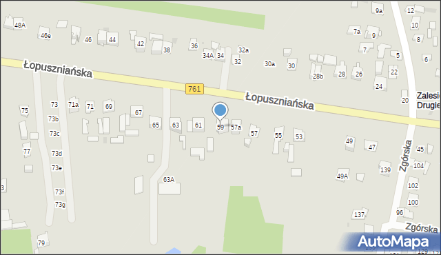 Kielce, Łopuszniańska, 59, mapa Kielc