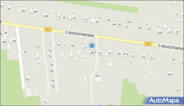 Kielce, Łopuszniańska, 65, mapa Kielc