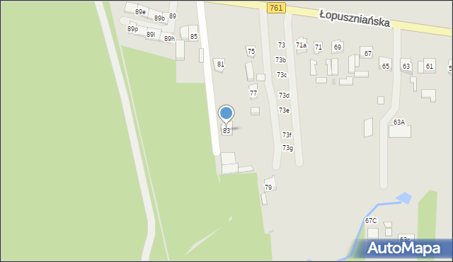 Kielce, Łopuszniańska, 83, mapa Kielc