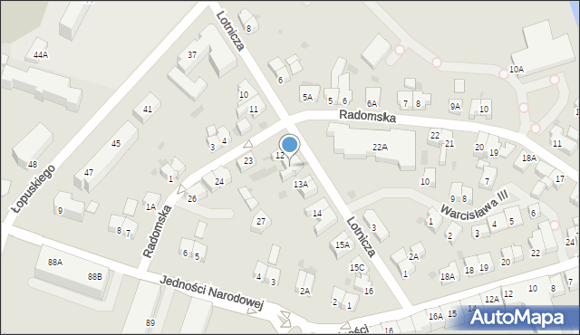 Kołobrzeg, Lotnicza, 13, mapa Kołobrzegu