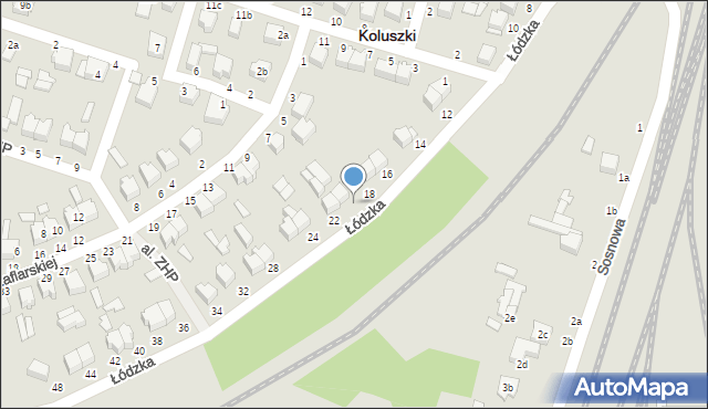 Koluszki, Łódzka, 20, mapa Koluszki