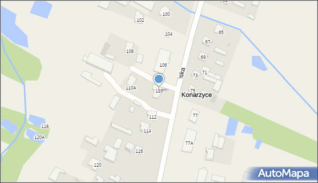 Konarzyce, Łomżyńska, 110, mapa Konarzyce