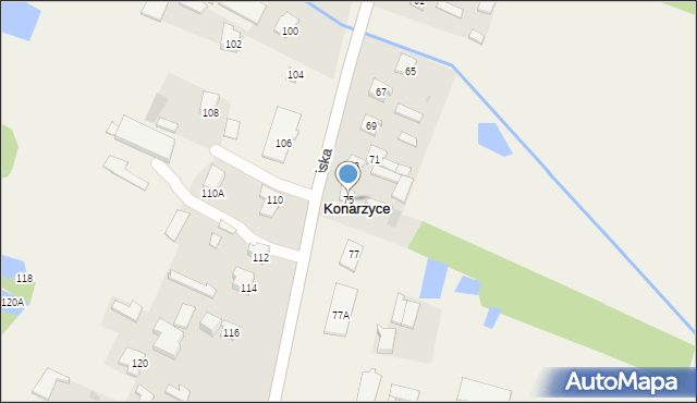 Konarzyce, Łomżyńska, 75, mapa Konarzyce