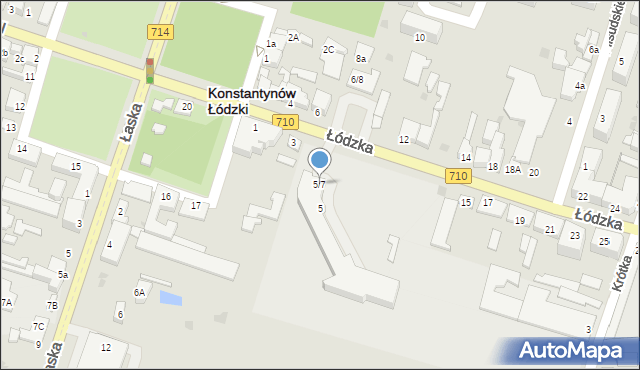 Konstantynów Łódzki, Łódzka, 5/7, mapa Konstantynów Łódzki