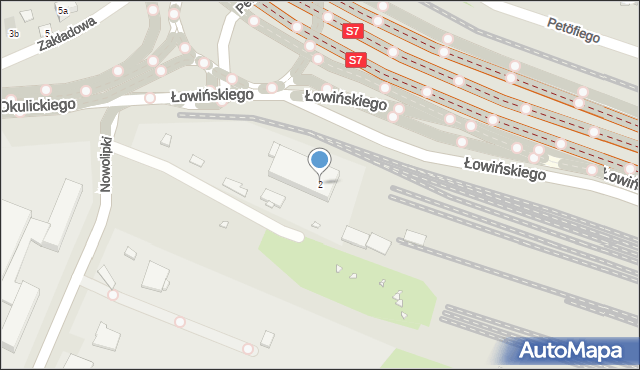 Kraków, Łowińskiego Karola, 2, mapa Krakowa