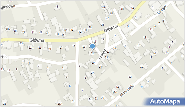 Krzyżanowice, Lompy Józefa, 31, mapa Krzyżanowice