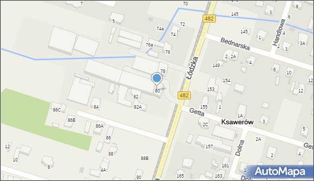 Ksawerów, Łódzka, 80, mapa Ksawerów