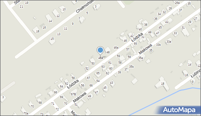 Kutno, Łódzka, 48a, mapa Kutno