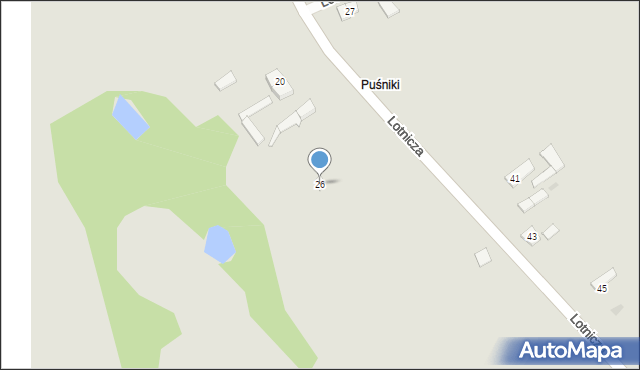 Kutno, Lotnicza, 26, mapa Kutno