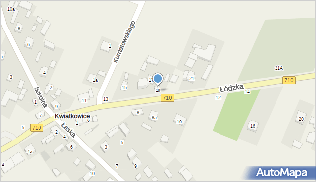 Kwiatkowice, Łódzka, 19, mapa Kwiatkowice