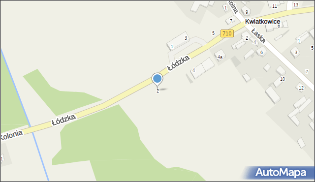 Kwiatkowice, Łódzka, 2, mapa Kwiatkowice