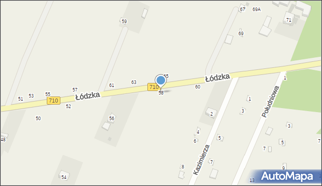 Kwiatkowice, Łódzka, 58, mapa Kwiatkowice