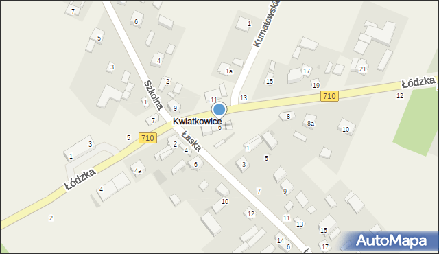 Kwiatkowice, Łódzka, 6, mapa Kwiatkowice