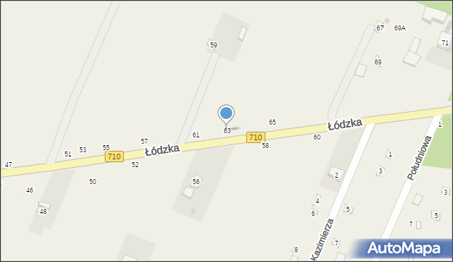 Kwiatkowice, Łódzka, 63, mapa Kwiatkowice