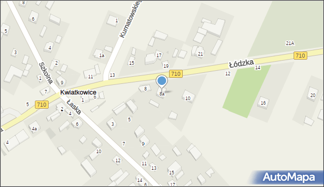 Kwiatkowice, Łódzka, 8a, mapa Kwiatkowice