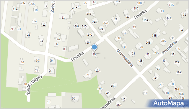 Legionowo, Łowicka, 19, mapa Legionowo