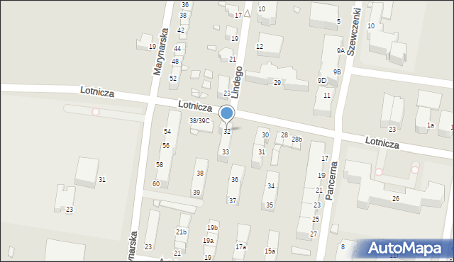 Legnica, Lotnicza, 32, mapa Legnicy