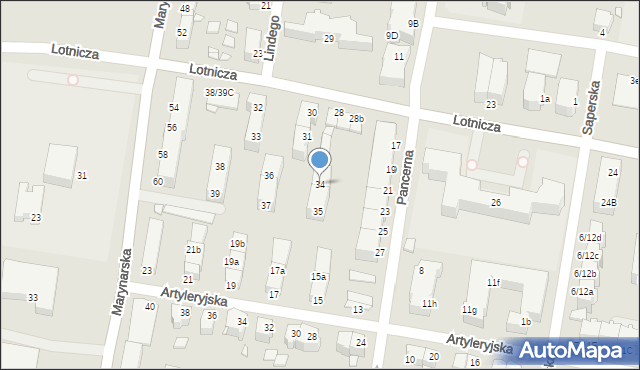 Legnica, Lotnicza, 34, mapa Legnicy
