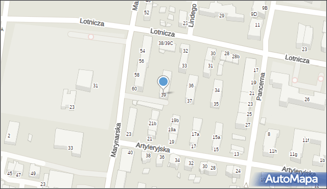 Legnica, Lotnicza, 39, mapa Legnicy