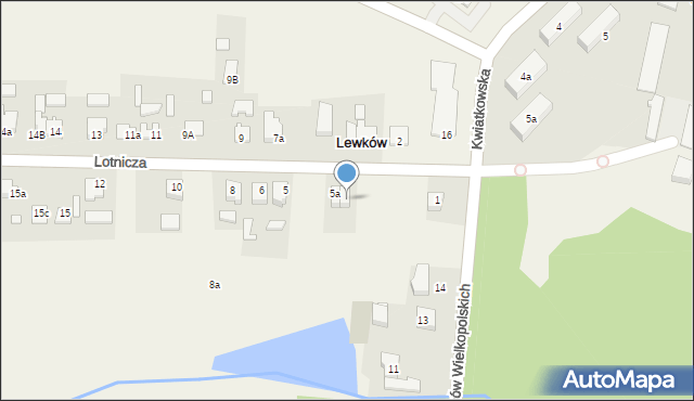 Lewków, Lotnicza, 5b, mapa Lewków