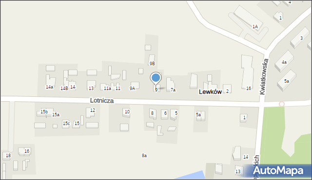 Lewków, Lotnicza, 9, mapa Lewków