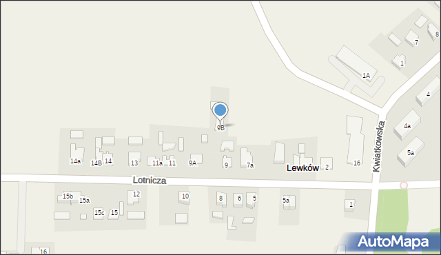 Lewków, Lotnicza, 9B, mapa Lewków