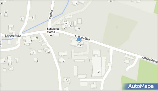 Limanowa, Łososińska, 17A, mapa Limanowa