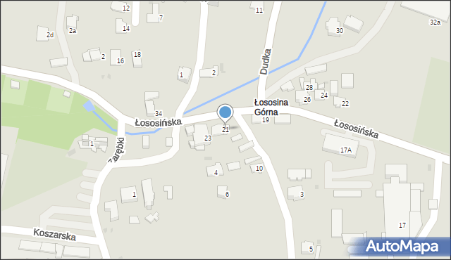 Limanowa, Łososińska, 21, mapa Limanowa