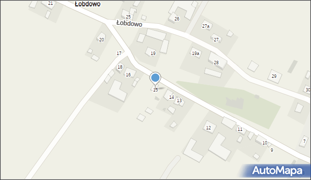 Łobdowo, Łobdowo, 15, mapa Łobdowo