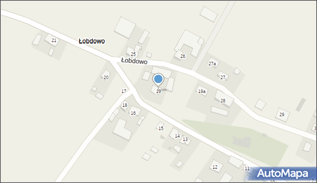 Łobdowo, Łobdowo, 19, mapa Łobdowo