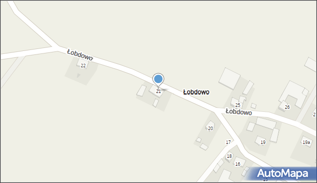 Łobdowo, Łobdowo, 21, mapa Łobdowo