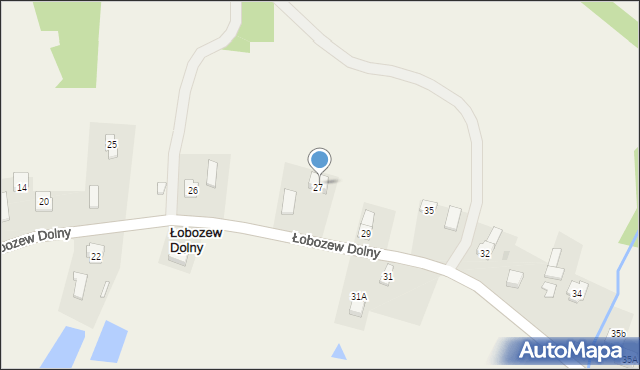 Łobozew Dolny, Łobozew Dolny, 27A, mapa Łobozew Dolny