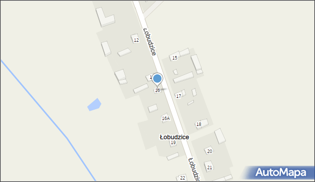 Łobudzice, Łobudzice, 16, mapa Łobudzice