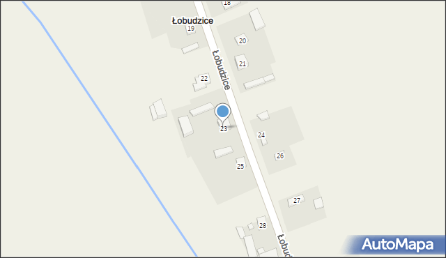 Łobudzice, Łobudzice, 23, mapa Łobudzice