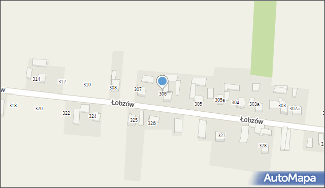 Łobzów, Łobzów, 306, mapa Łobzów