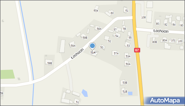 Łochocin, Łochocin, 51A, mapa Łochocin