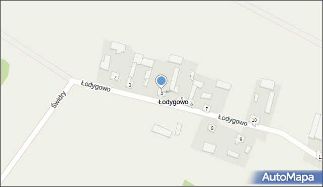 Łodygowo, Łodygowo, 4, mapa Łodygowo
