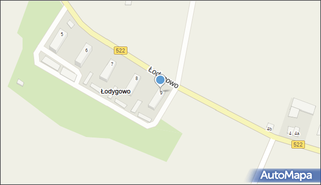 Łodygowo, Łodygowo, 9, mapa Łodygowo