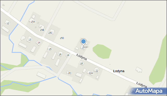 Łodyna, Łodyna, 17, mapa Łodyna