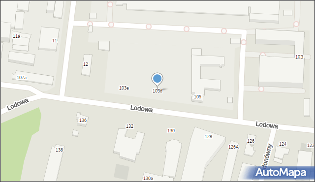 Łódź, Lodowa, 103d, mapa Łodzi