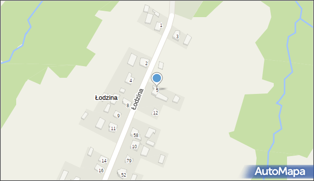 Łodzina, Łodzina, 5, mapa Łodzina