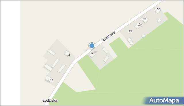 Łodziska, Łodziska, 14, mapa Łodziska