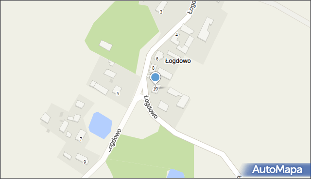 Łogdowo, Łogdowo, 10, mapa Łogdowo