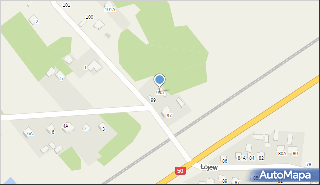 Łojew, Łojew, 99a, mapa Łojew