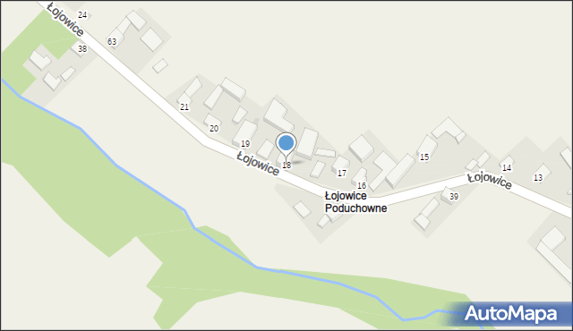 Łojowice, Łojowice, 18, mapa Łojowice