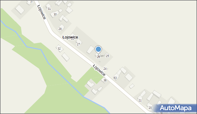 Łojowice, Łojowice, 26, mapa Łojowice