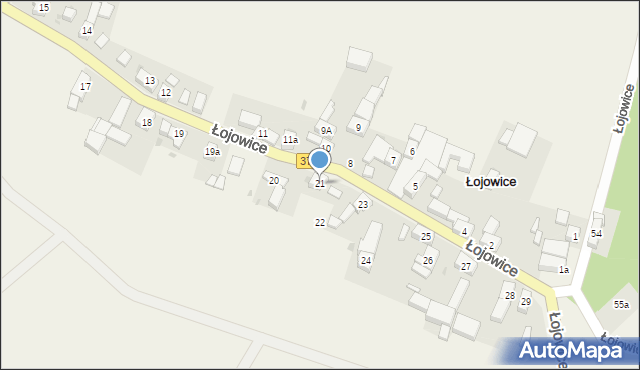 Łojowice, Łojowice, 21, mapa Łojowice